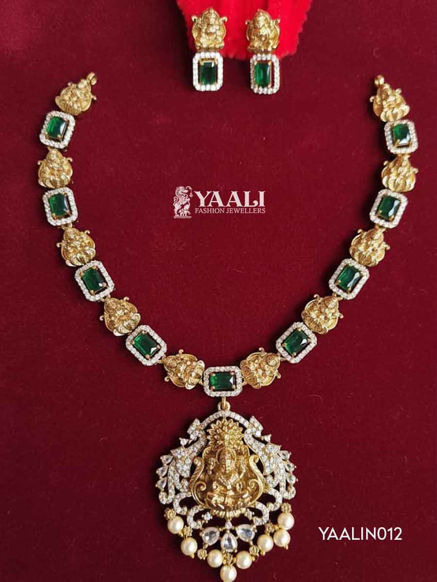 Lakshmi ad stone neklace 1