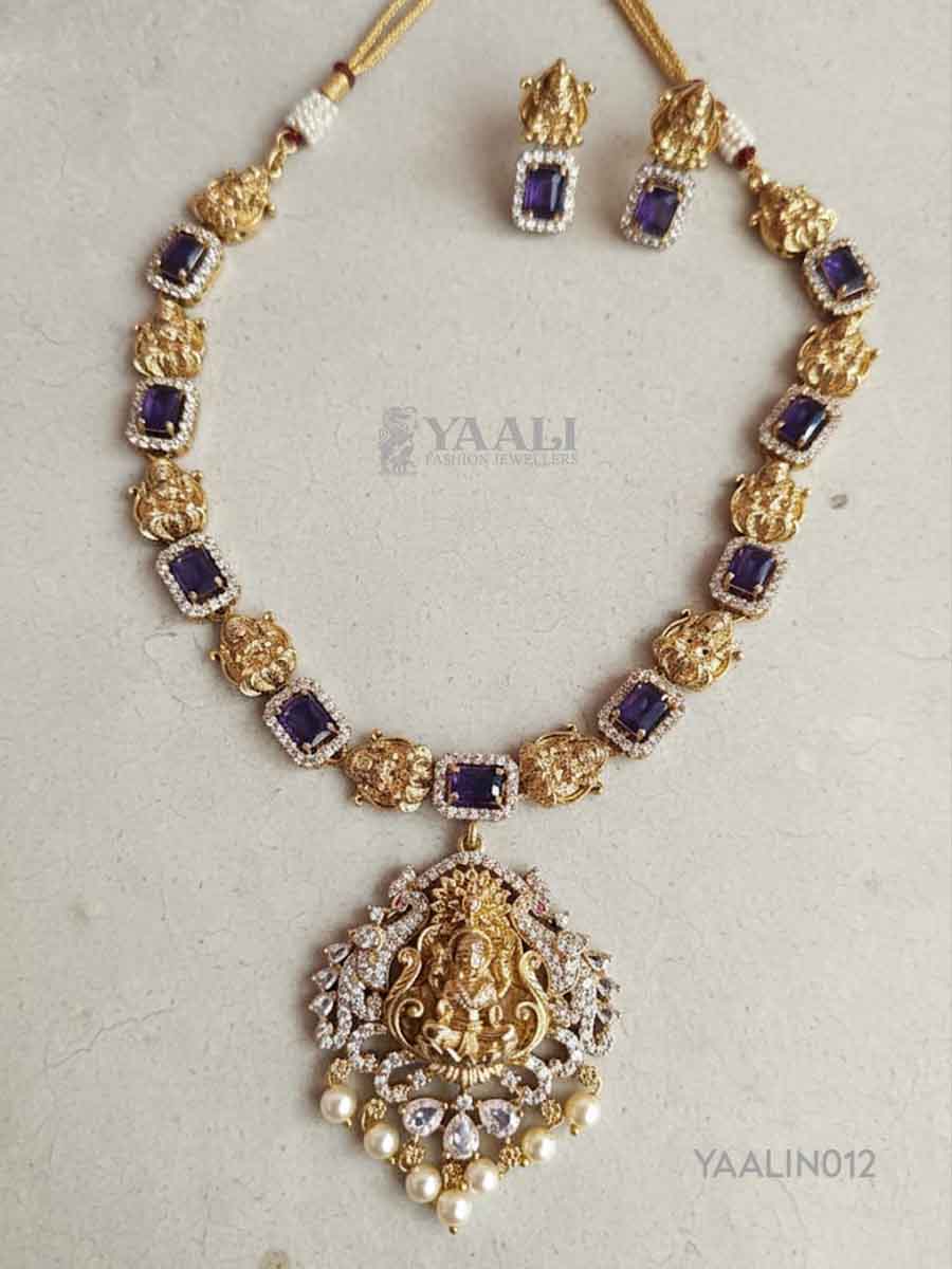 Lakshmi ad stone neklace 2